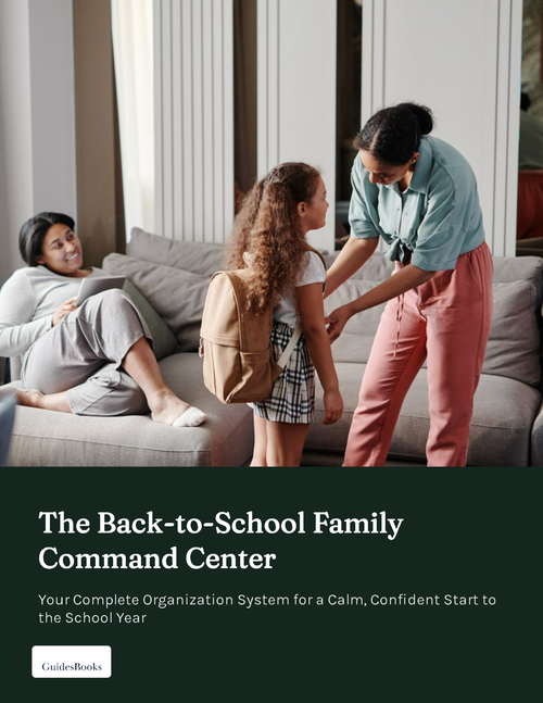 Back-to-School Family Command Center printable PDF guide cover