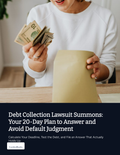 Debt Lawsuit Summons: Your 20-Day Answer & Defense Plan cover