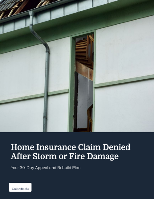 Home Insurance Claim Denied After Storm or Fire Damage: Your 30-Day Appeal and Rebuild Plan cover